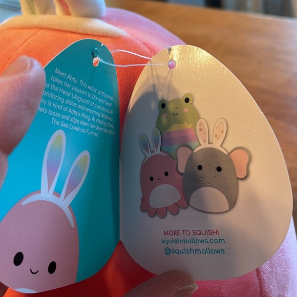 New Easter Squishmallows Abby the Octopus w/ Bunny Ears 12" Kelly Toys - Picture 5 of 6